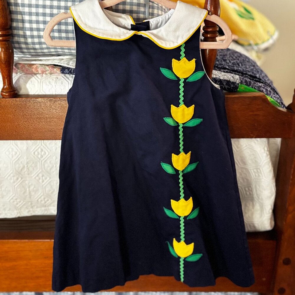 SIMI VIVE LA FETE NAVY TUILIP DRESS